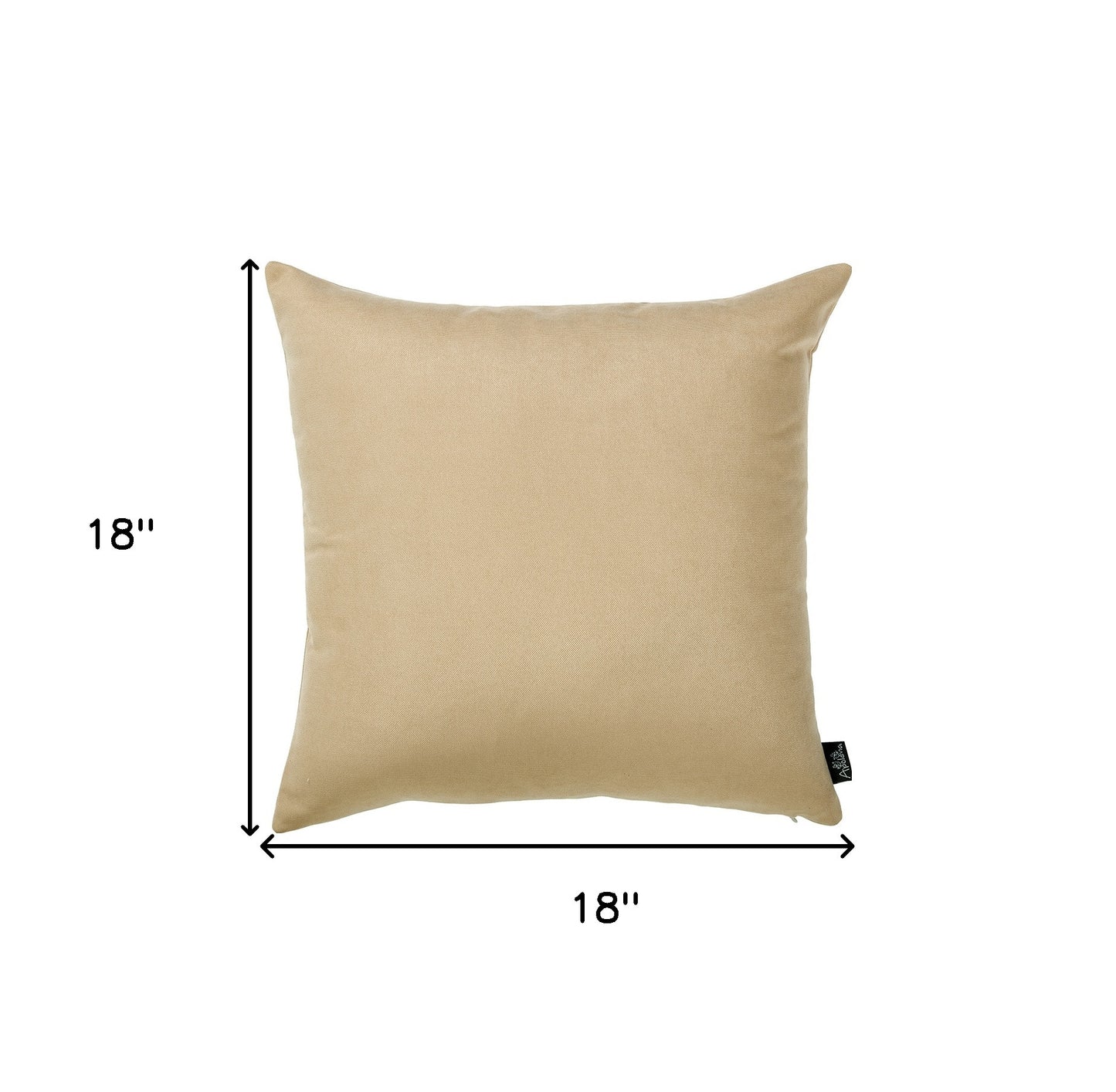 Set of Two 18" Beige Throw Pillow Covers-6