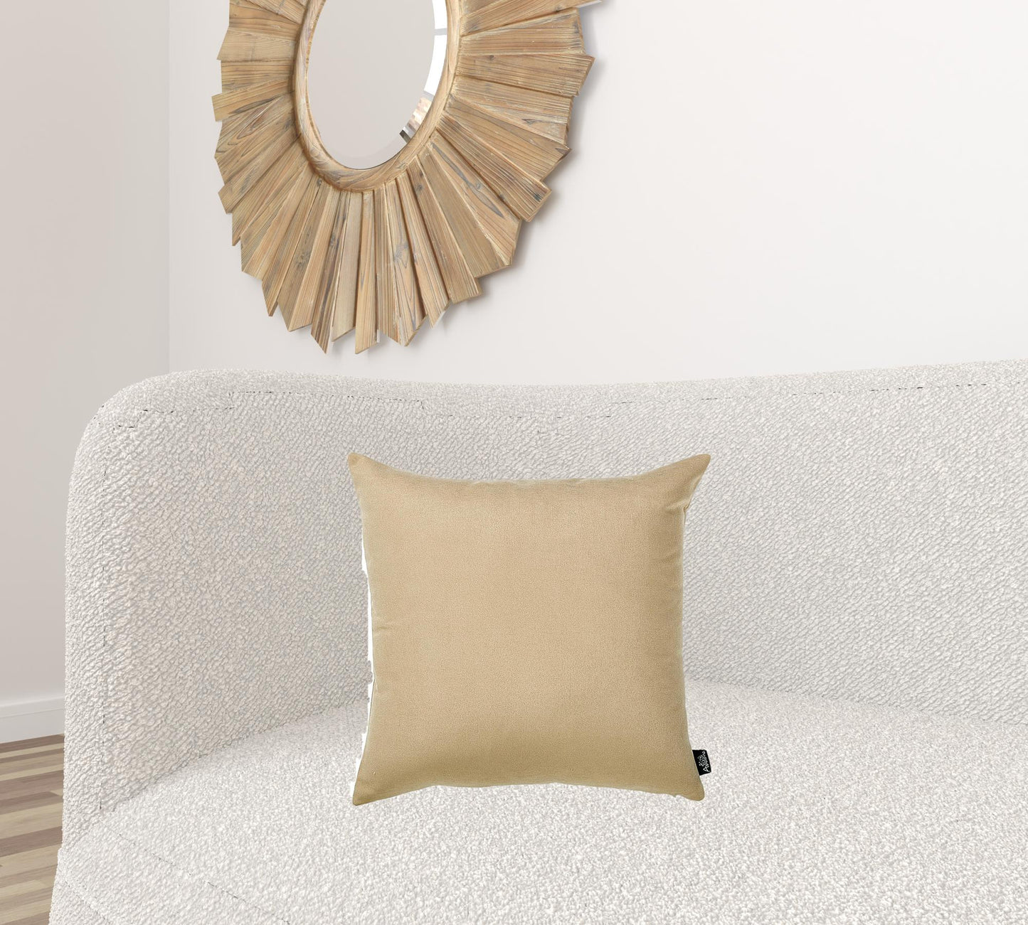 Set of Two 18" Beige Throw Pillow Covers-1