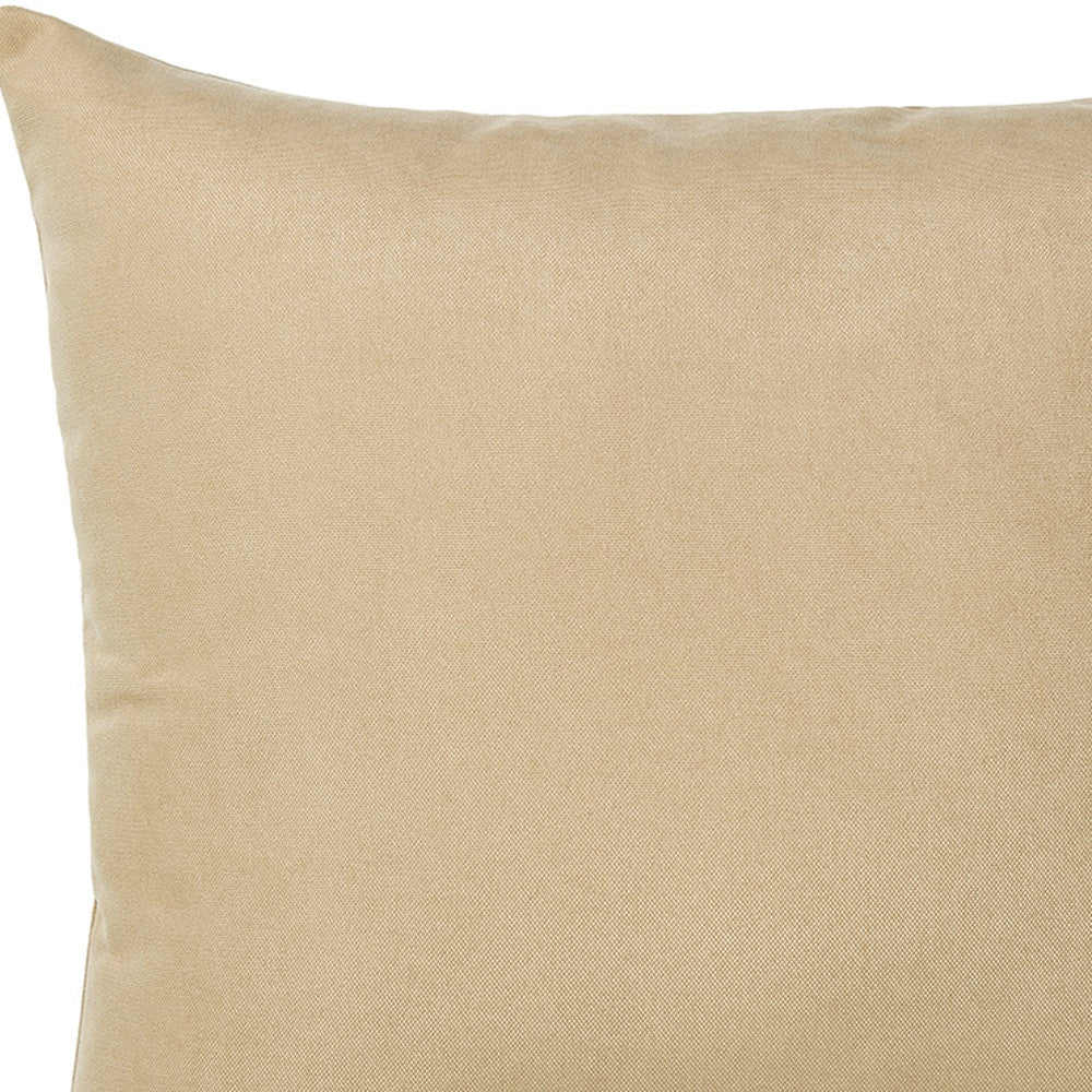 Set of Two 18" Beige Throw Pillow Covers-3