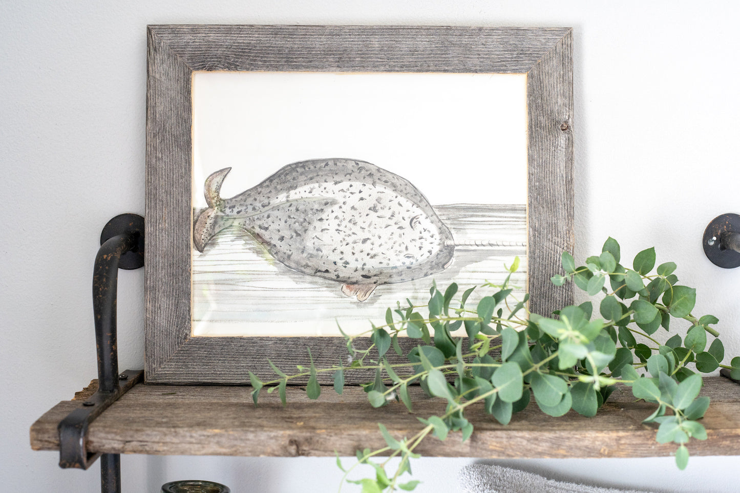 16" x 20" Gray Solid Wood Hanging Picture Frame-3