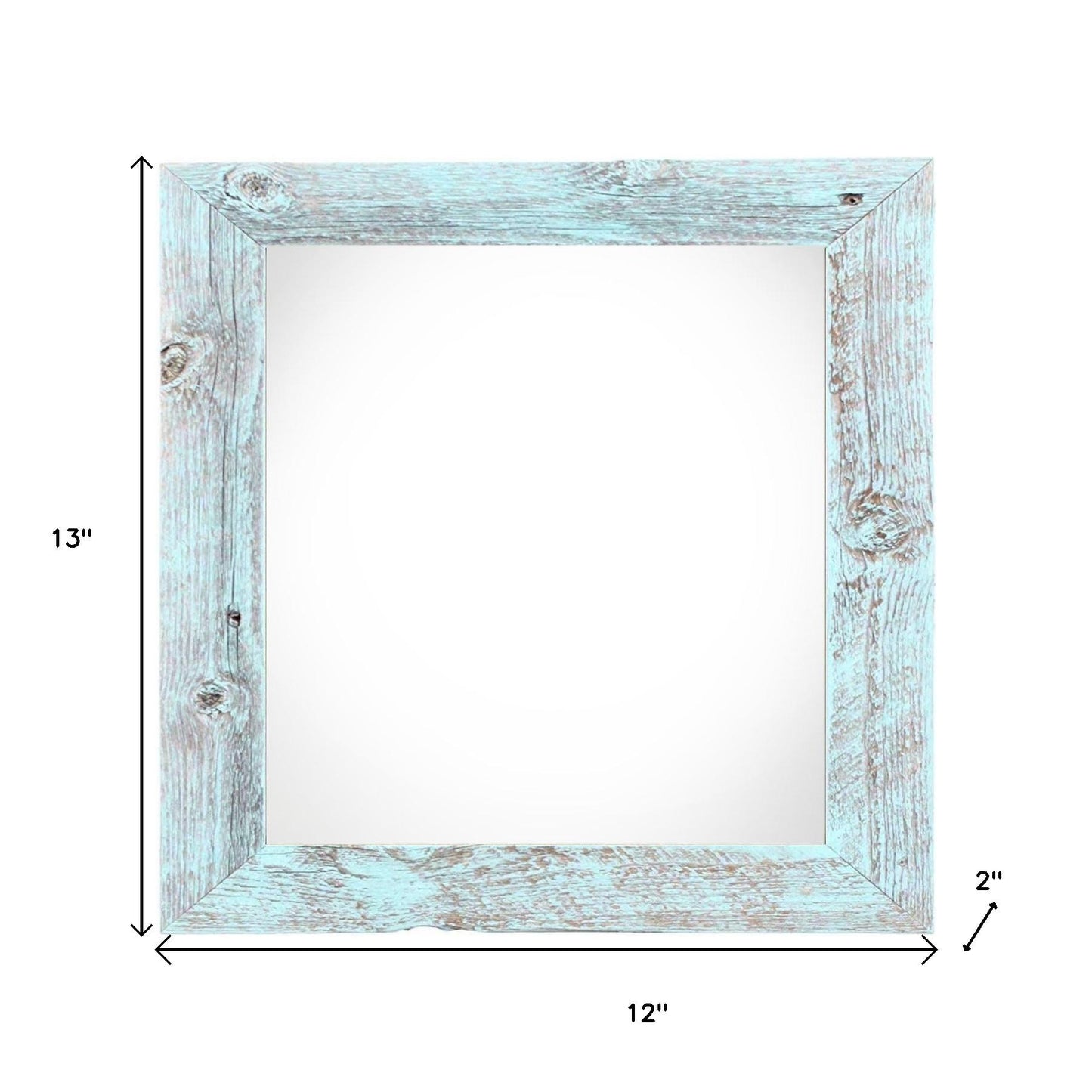 10" x 10" Blue Solid Wood Hanging Picture Frame-4