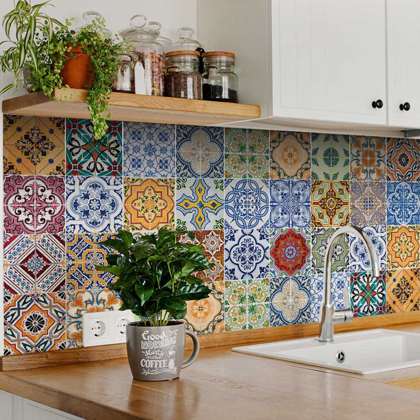 8" X 8" Josephina Mutli Mosaic Peel and Stick Tiles-0