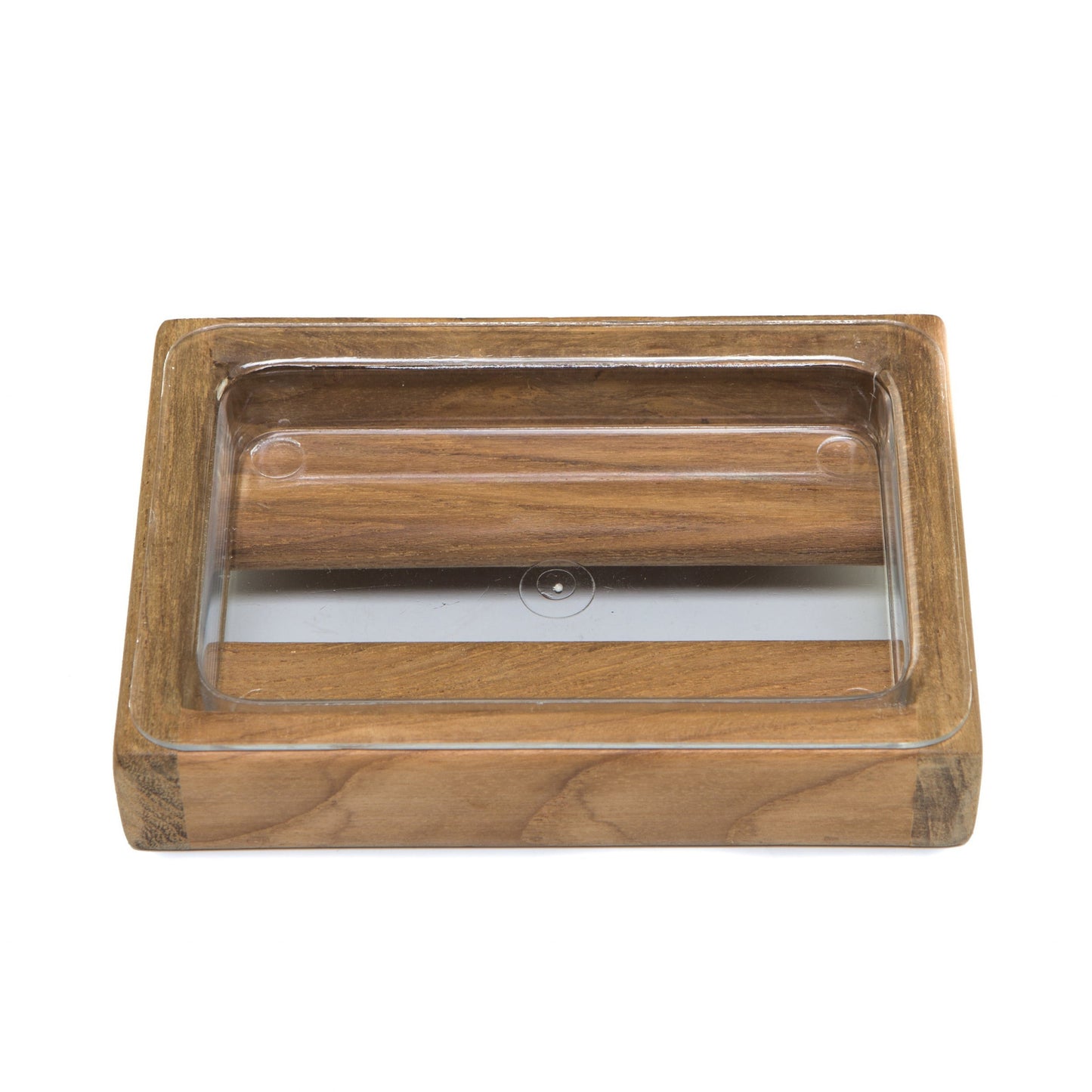 Traditional Solid Teak Vanity Soap Dish-1