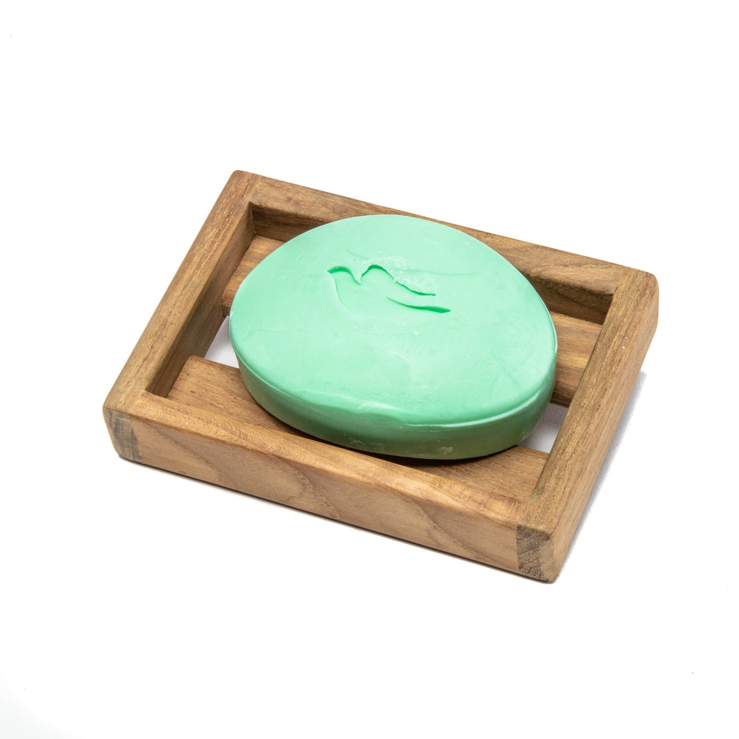 Traditional Solid Teak Vanity Soap Dish-2