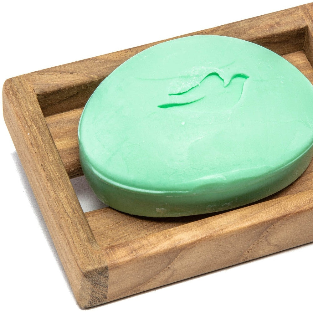 Traditional Solid Teak Vanity Soap Dish-3