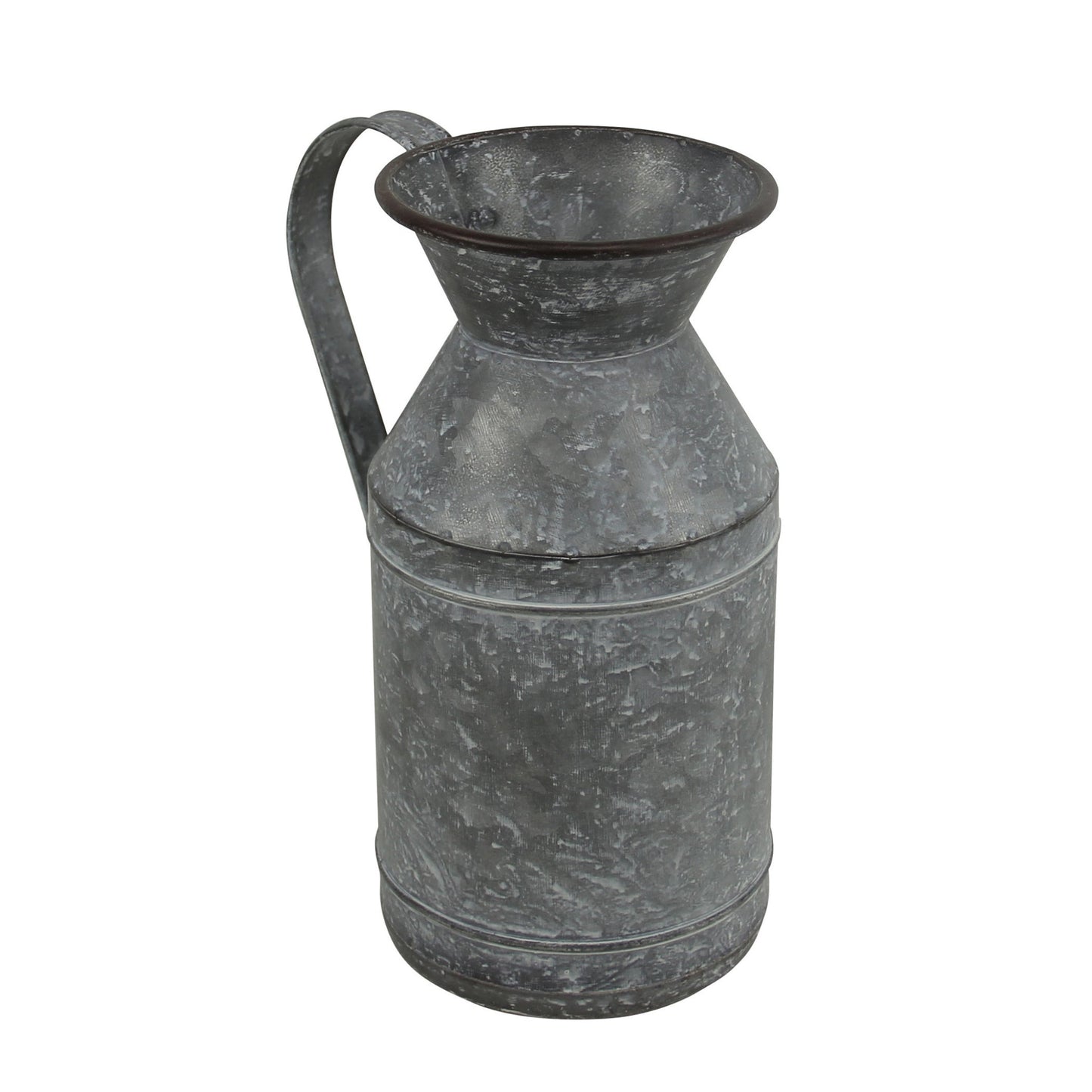 11" Gray Metal Jug Vase-1