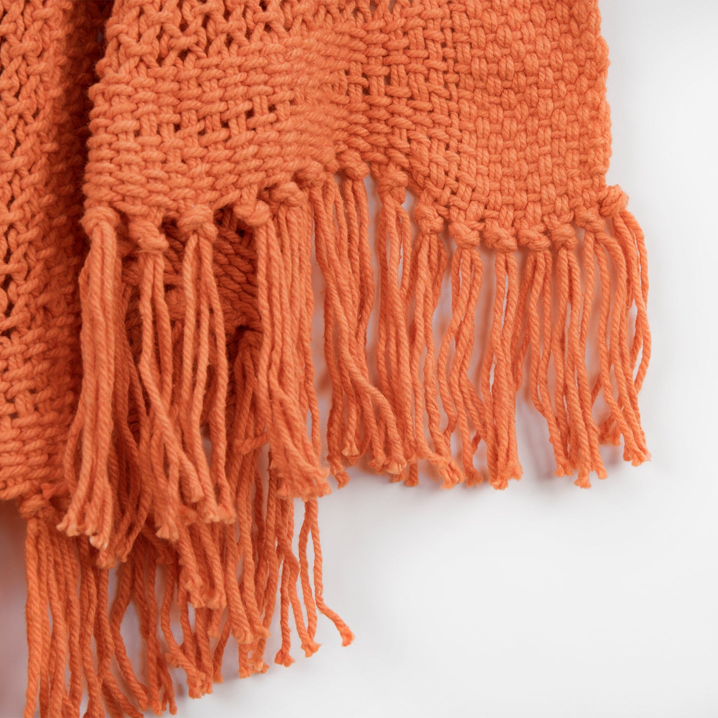 Orange Woven 100% Cotton Throw Blanket-2