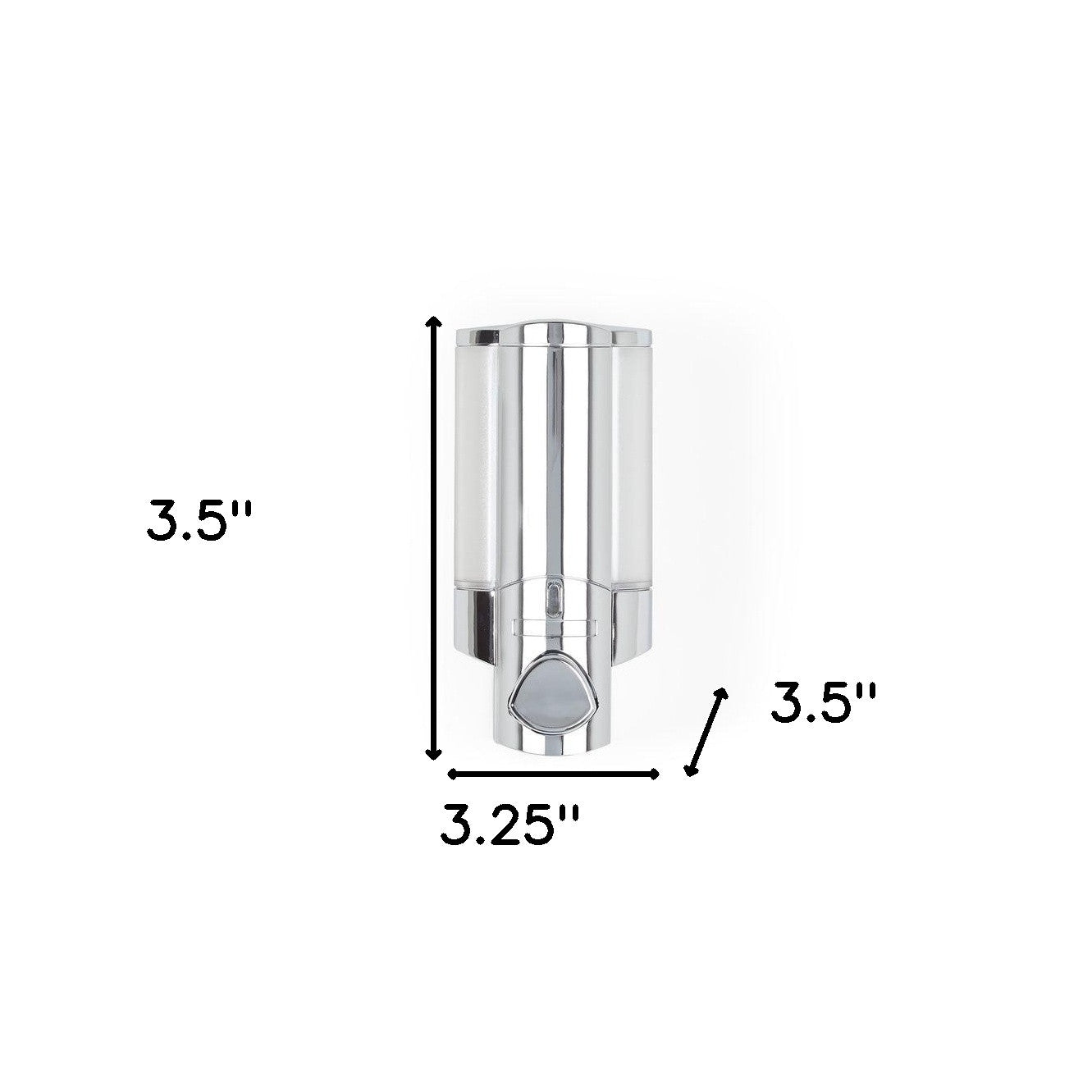 Silver Heavy Duty Plastic Wall Mount Soap Dispenser-6