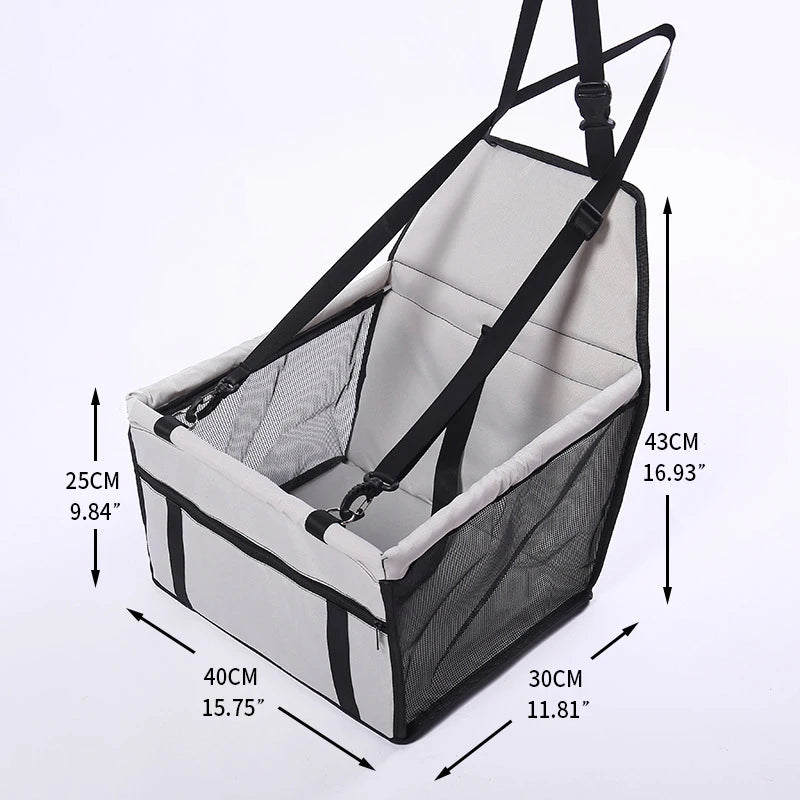 Portable Dog Car Seat for Small Pets – Secure & Comfortable Booster Carrier for Travel