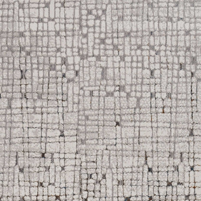 7' Gray And Black Abstract Area Rug-2
