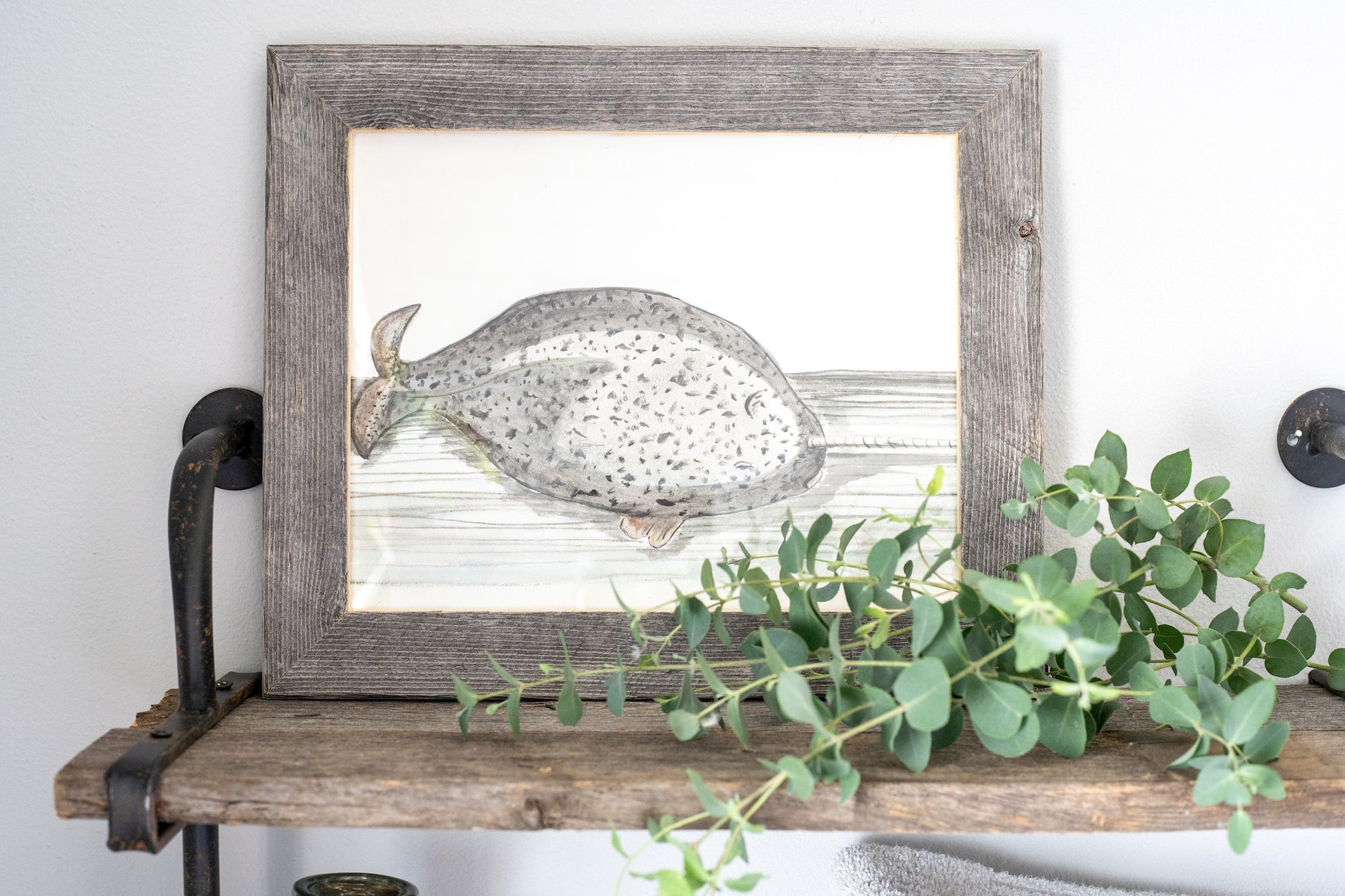 16" x 20" Gray Solid Wood Hanging Picture Frame-3