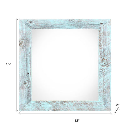 10" x 10" Blue Solid Wood Hanging Picture Frame-4