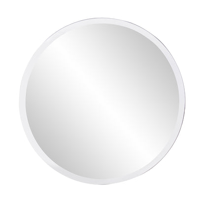 28" Gray Round Unframed Accent Mirror-1