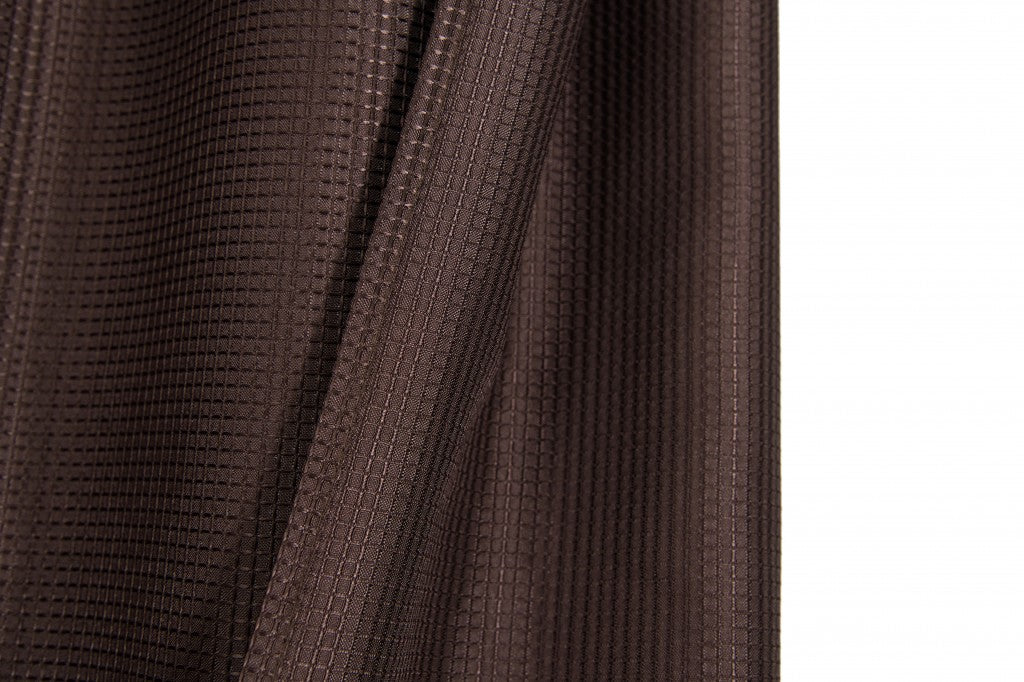Luxurious Brown Waffle Weave Shower Curtain-3