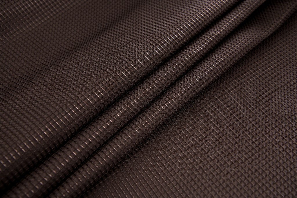 Luxurious Brown Waffle Weave Shower Curtain-4