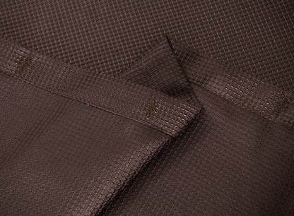 Luxurious Brown Waffle Weave Shower Curtain-5
