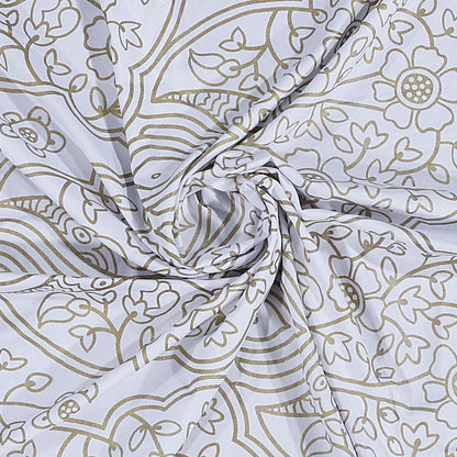 Gold Decorative Medallion Shower Curtain-2
