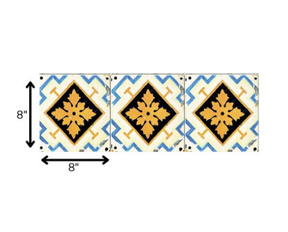 8" x 8" Gold Snowflake Peel and Stick Removable Tiles-7