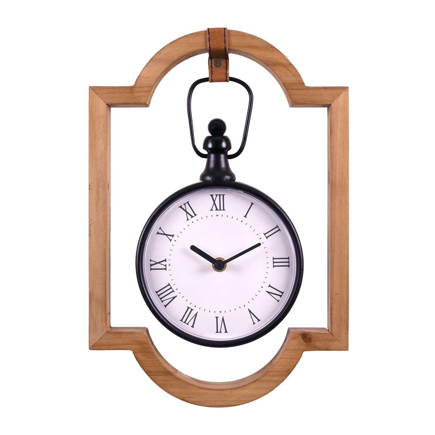 Wooden Frame Hanging Wall Clock-1