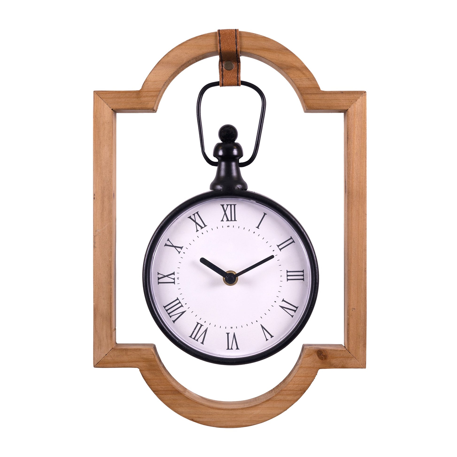 Wooden Frame Hanging Wall Clock-1