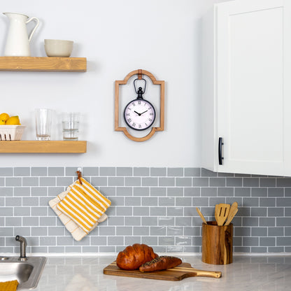 Wooden Frame Hanging Wall Clock-6