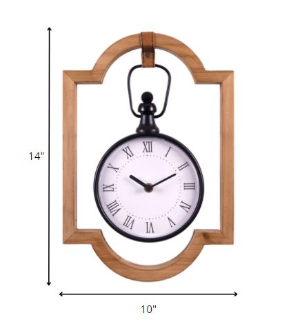 Wooden Frame Hanging Wall Clock-7