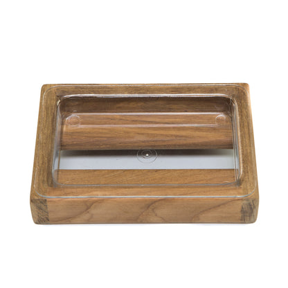Traditional Solid Teak Vanity Soap Dish-1