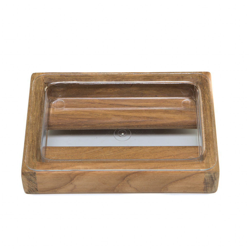 Traditional Solid Teak Wall Mount Soap Dish-2