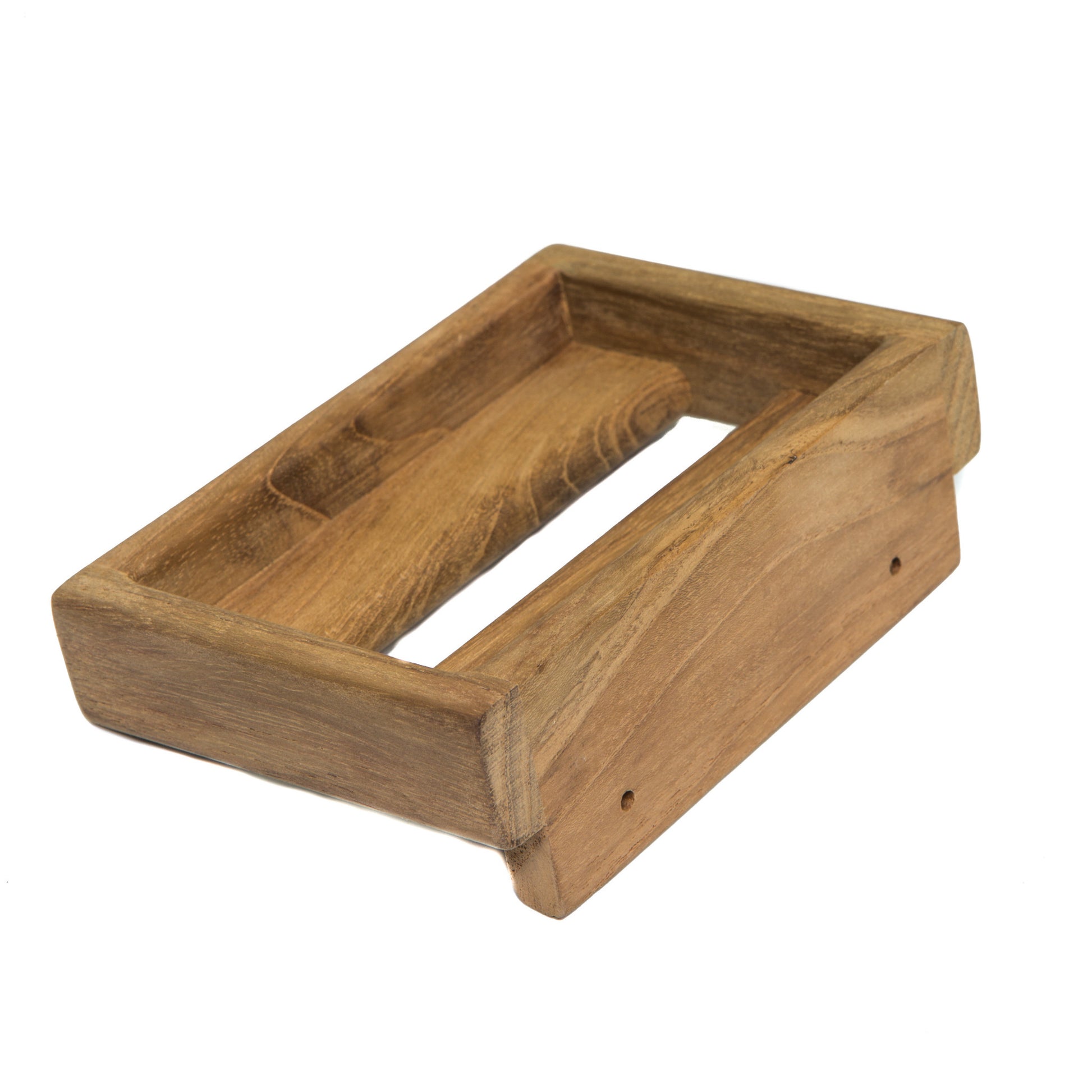 Traditional Solid Teak Wall Mount Soap Dish-3