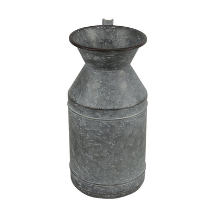 11" Gray Metal Jug Vase-3
