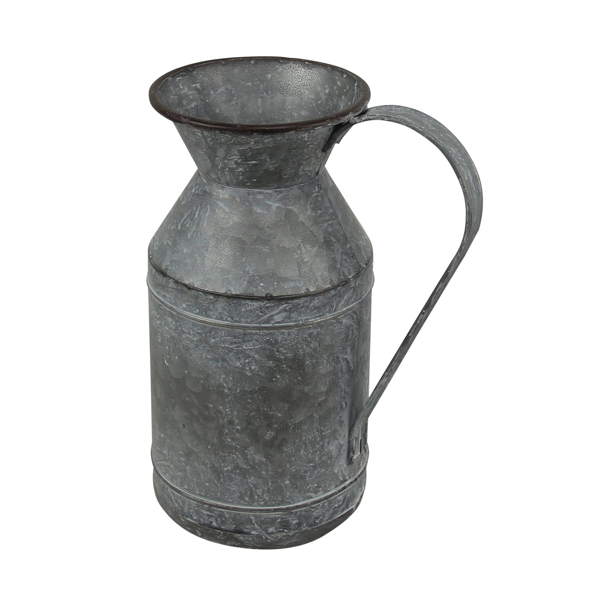 11" Gray Metal Jug Vase-5