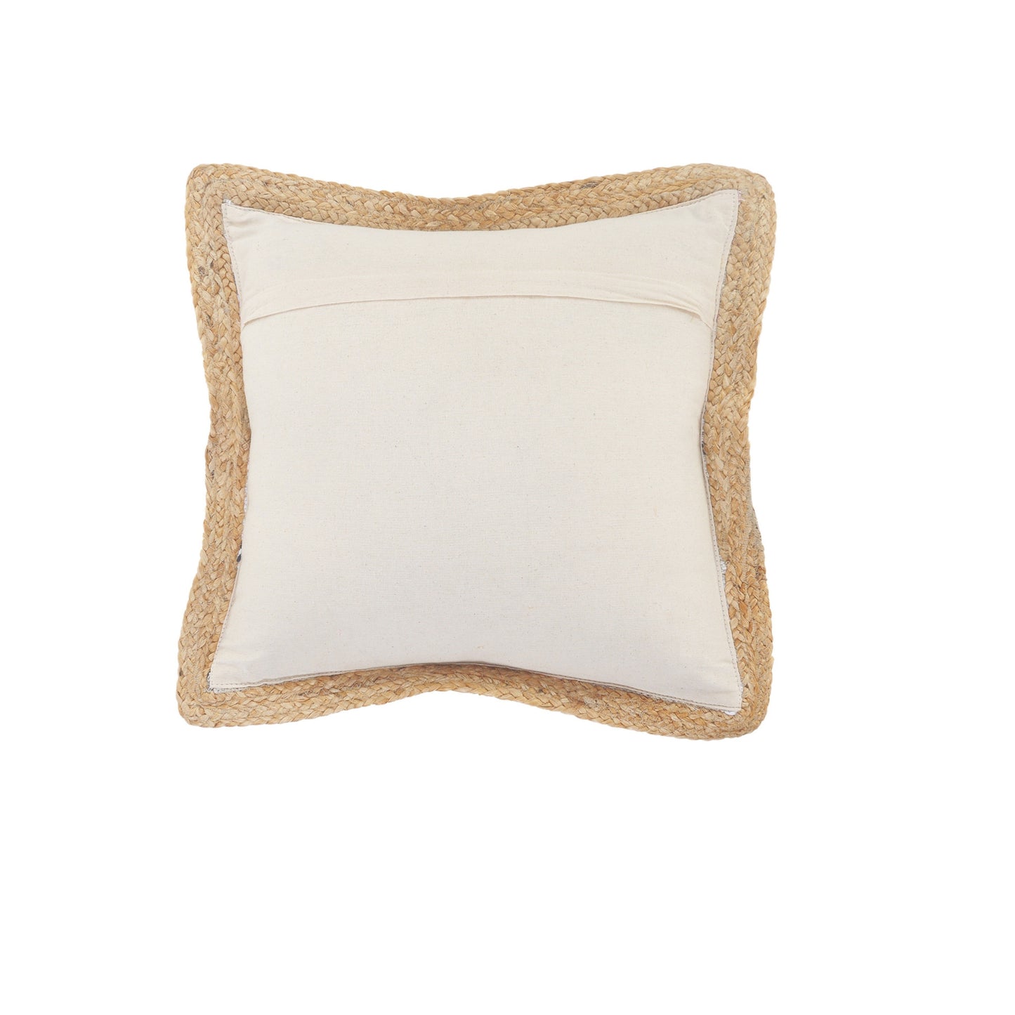 20" X 20" Tan Pastel Blue And Pastel Yellow 100% Cotton Geometric Zippered Pillow-4