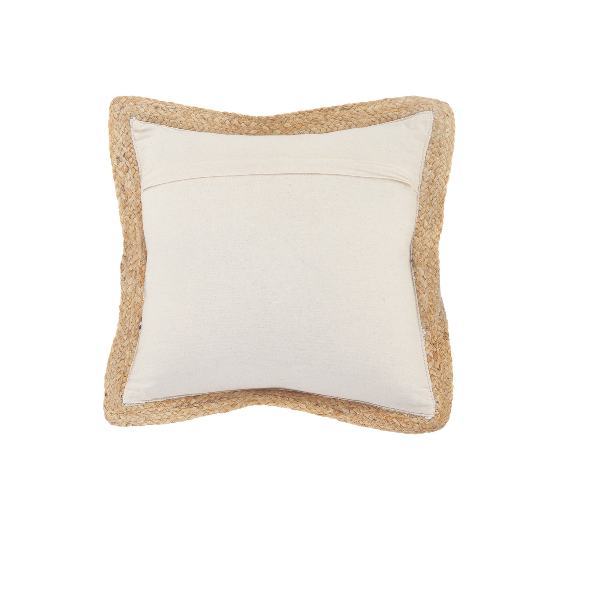 20" X 20" Tan Pastel Blue And Pastel Yellow 100% Cotton Geometric Zippered Pillow-4