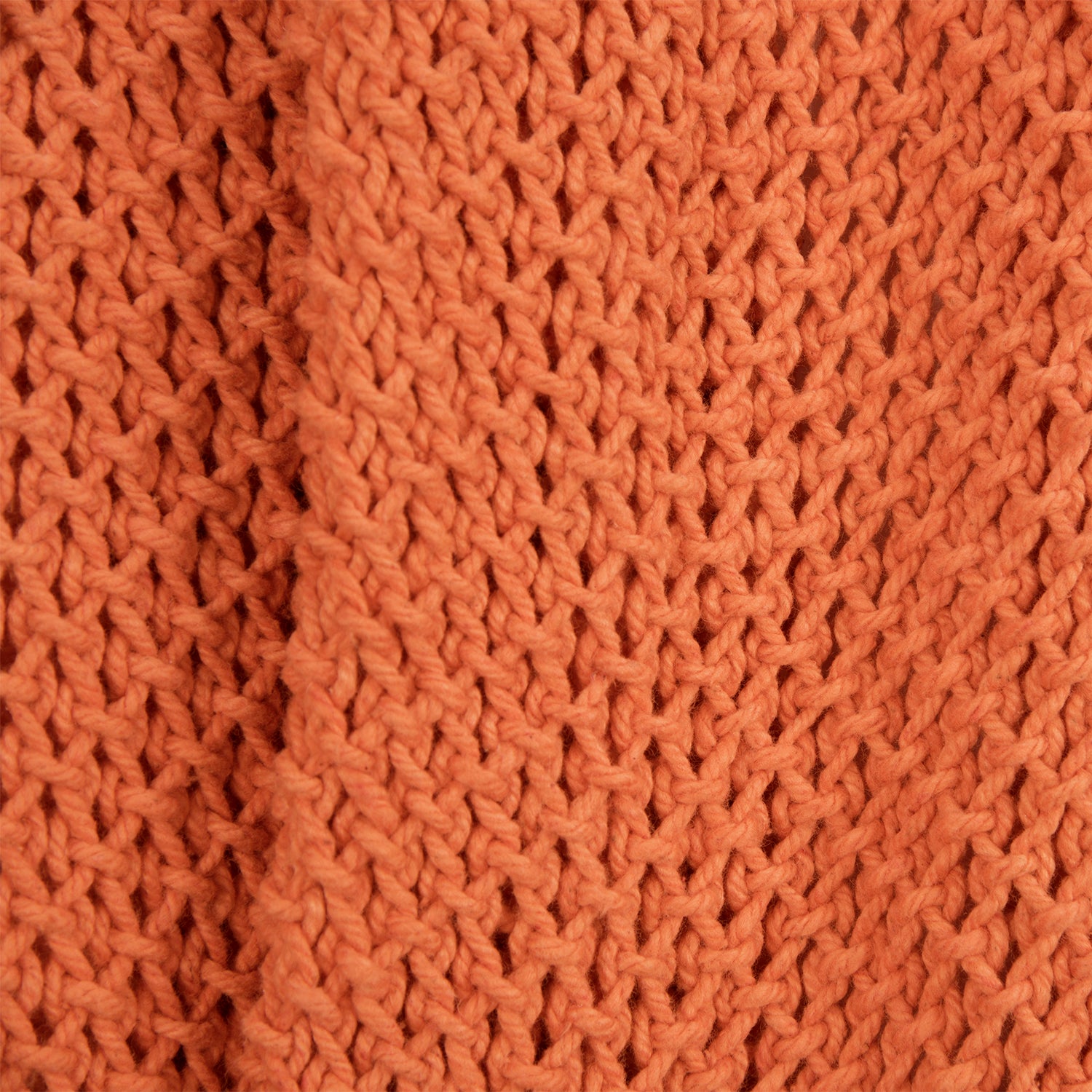 Orange Woven 100% Cotton Throw Blanket-4