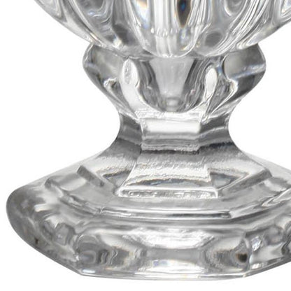 Set of Two Clear Glass Urn Table Vases-7