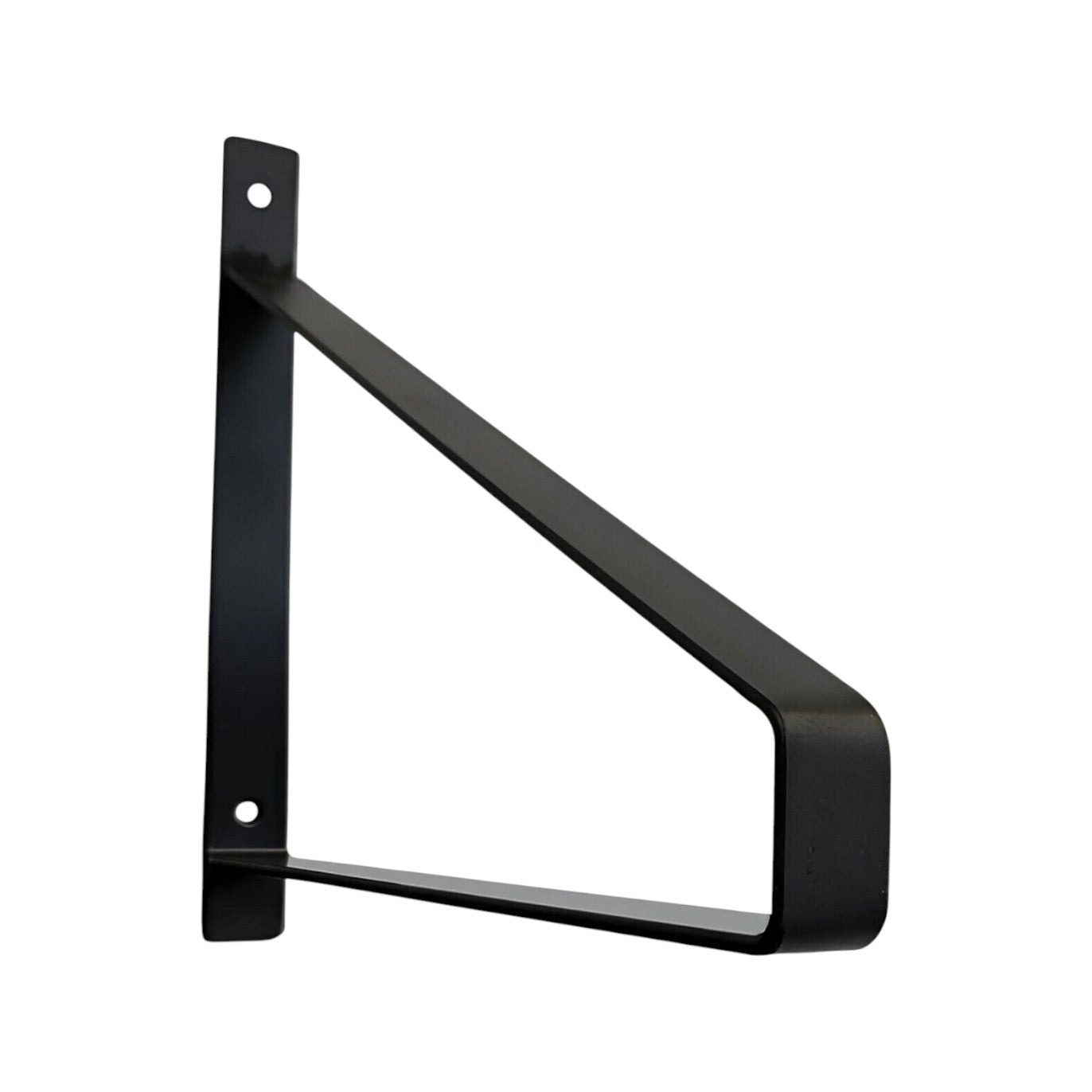 8" Set Of Two Black Metal Wall Mounted Shelf Brackets-0