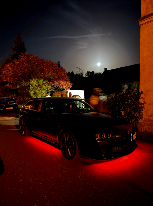 Sound-Reactive LED Car Underglow Lights – Color-Changing, With Remote & App Control